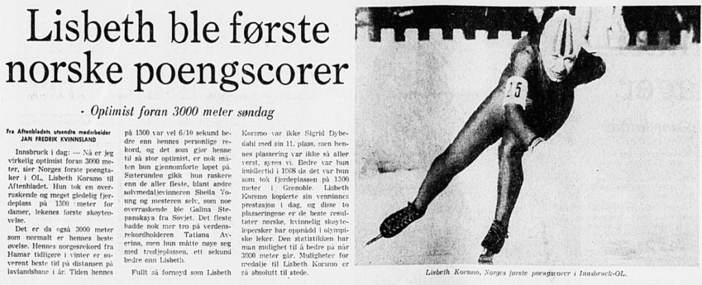 Faksimile SA 6. februar 1976 - Første norske poengscorer
