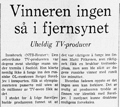Faksimile SA 6. februar 1976 - Vinneren ingen så